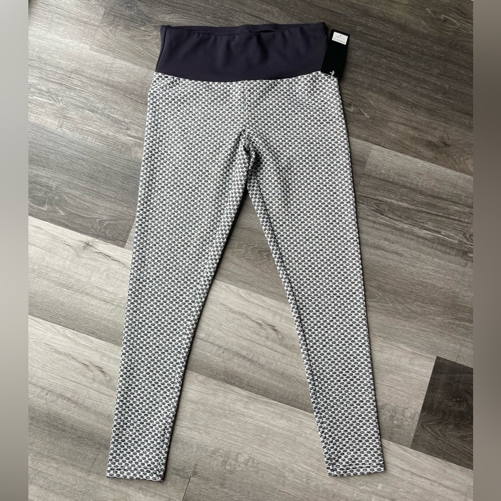 Kimberly C Women M Grey Honeycomb Scrunch Butt High Waist Tummy Control Leggings